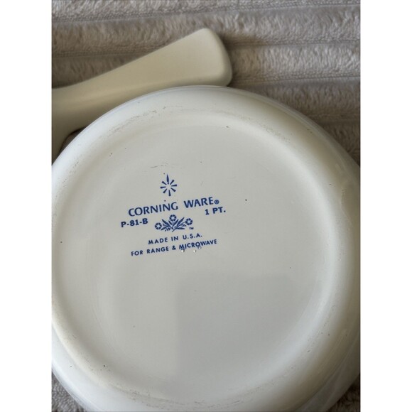 2 Corning Ware Cornflower Blue Range P-81-B 1 PT. & P-82-B 1.5 PT. MISMATCH LID! - Picture 4 of 16